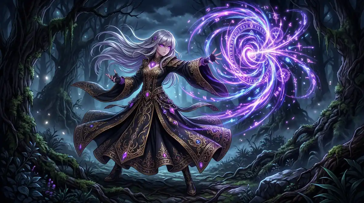 1girl_dark_fantasy_sorceress_long_silver_hair_glow_delpmaspu